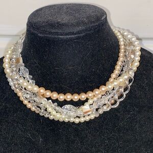 Cookie Lee Jewelry 3 strands pearls n off white
